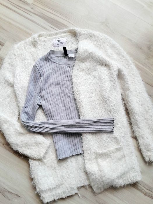 Кофта кардиган з пухнастої шерсті,146-152см