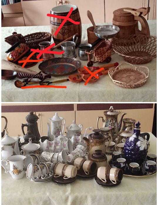 Джезва, соломка,  сервизы времен СССР