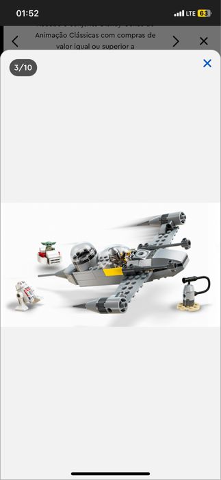 LEGO Star Wars N-1 Starfighter Mando e Grogu: Por abrir.