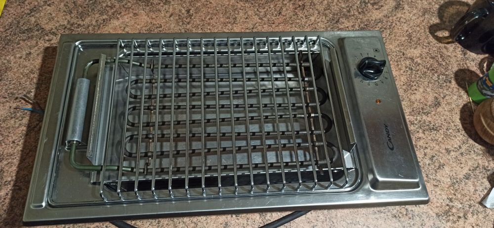 Вбудовуваєма панель електрогриль барбекю з лавовим камінням