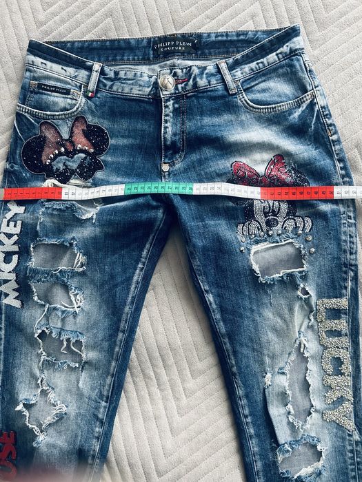 Spodnie Philipp Plein myszka miki cekiny mouse