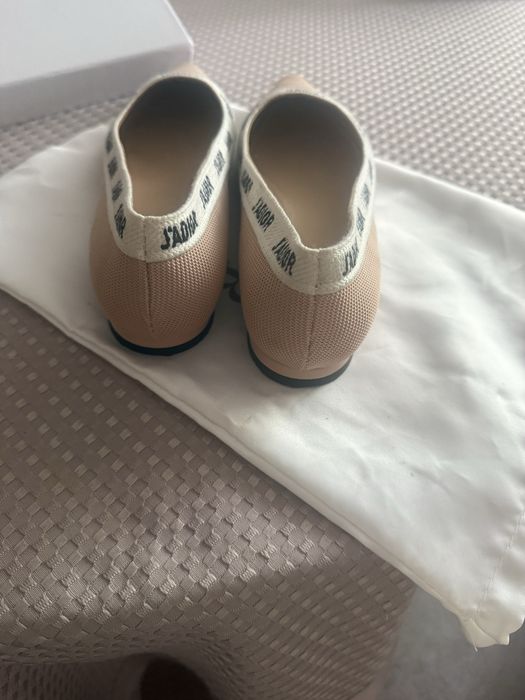 Balerinki dior 37 pudrowy roz/beż