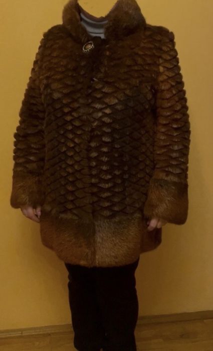 Шуба натуральна ондатра стрижена, розмір L