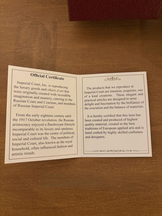 Colar imperium court fabergé