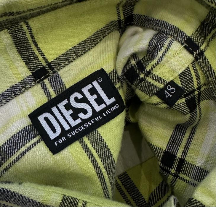 Diesel Flanel Plaid Shirt Дизель рубашка фланелевая вышитое лого