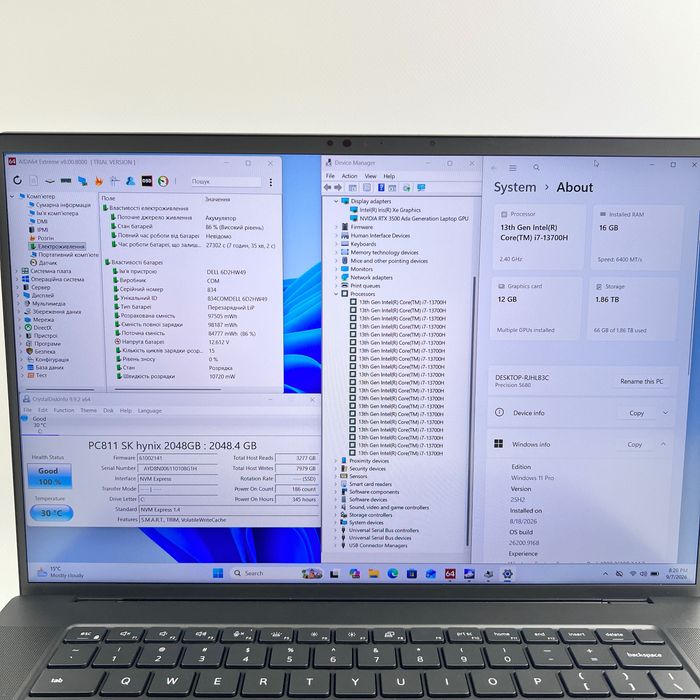 Dell Precision 5680 16 RTX 3500 Ada 12GB i7-13700H 16GB RAM 2TB SSD Гарантія Магазин