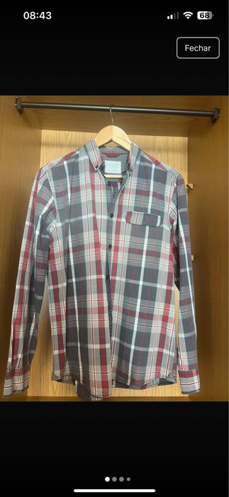 camisa xadrez primark