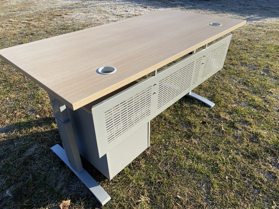 Biurko MDD  160x80 regulowana wysokość + roll kontener 4-szufladowy