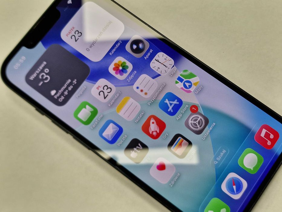 Iphone 14 128GB/ Midnight/ BAT 87%/ Grade A- + ładowarka/ Gwarancja