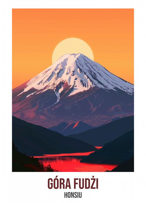Plakat 13x18cm Góra Fudżi, Honsiu