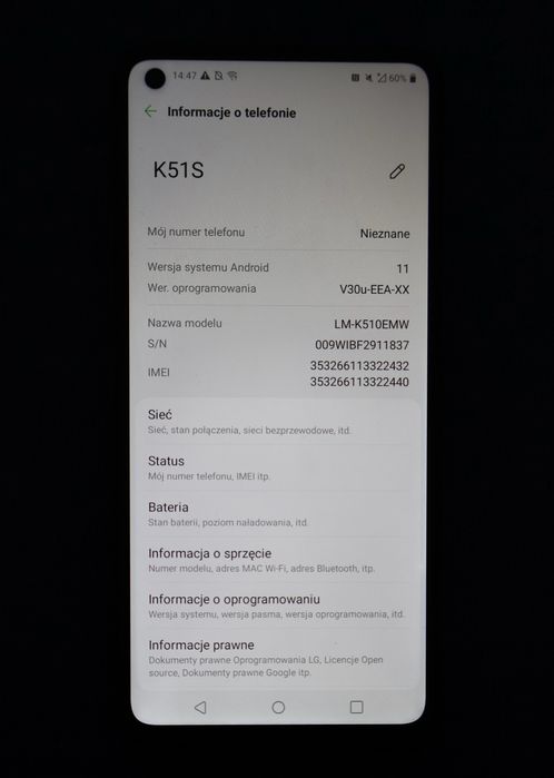 Smartphone LG K51S