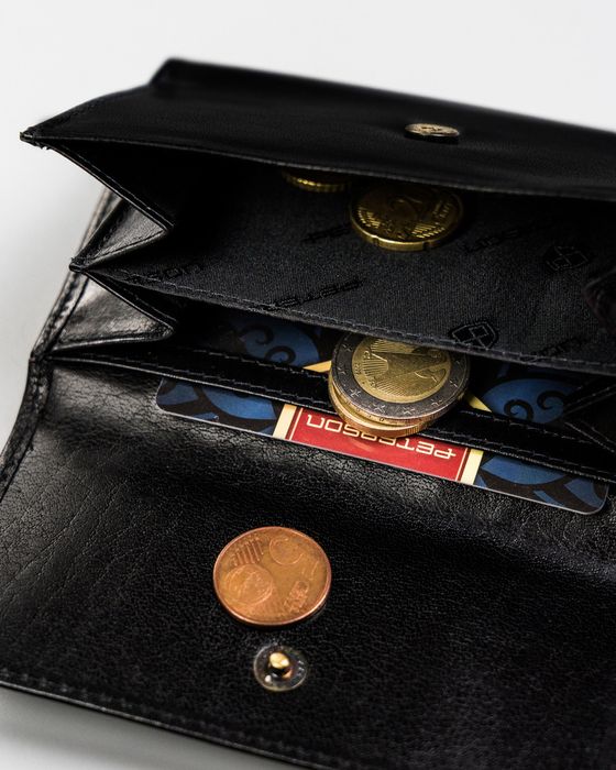 skórzany, średni portfel damski na zatrzask - peterson