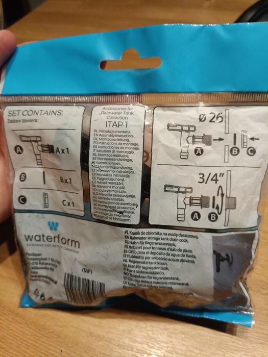 Kran do zbiornika na deszczówkę