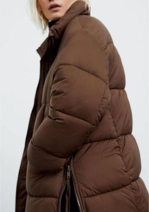 Куртка зимова пуффер оверсайз ZARA