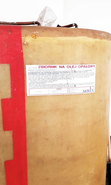 ZBIORNIK na olej opałowy 1000L włókno szklane