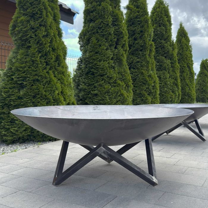 Palenisko ogrodowe stalowe Frame 100 cm misa 3 mm grill duże ognisko