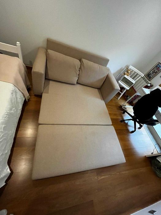 Sofá Cama Novo (Cor Bege)