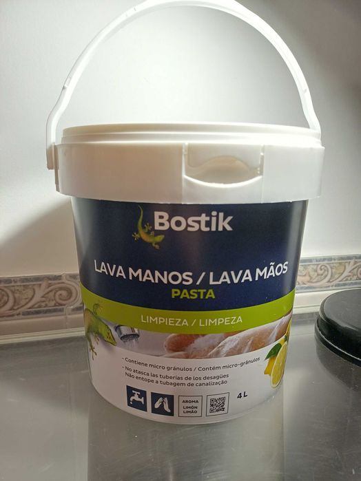 NOVO - Pasta Lava Mãos Bostik 4L - Limpeza Profissional (Aroma Limão)