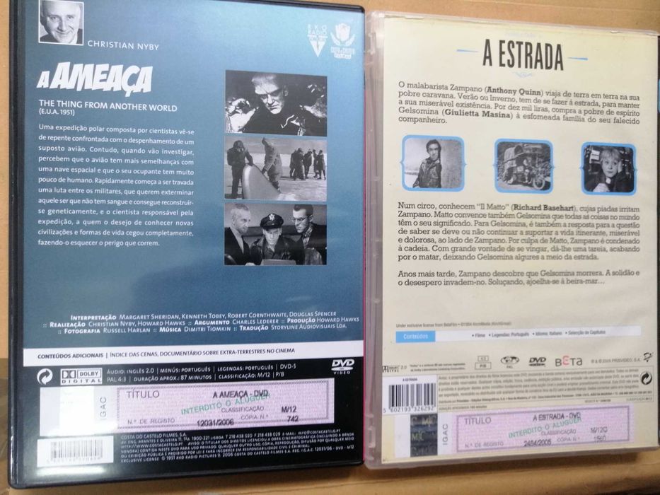 A Ameaça (TheThing from Another World ) A estrada Fellini (vendido)