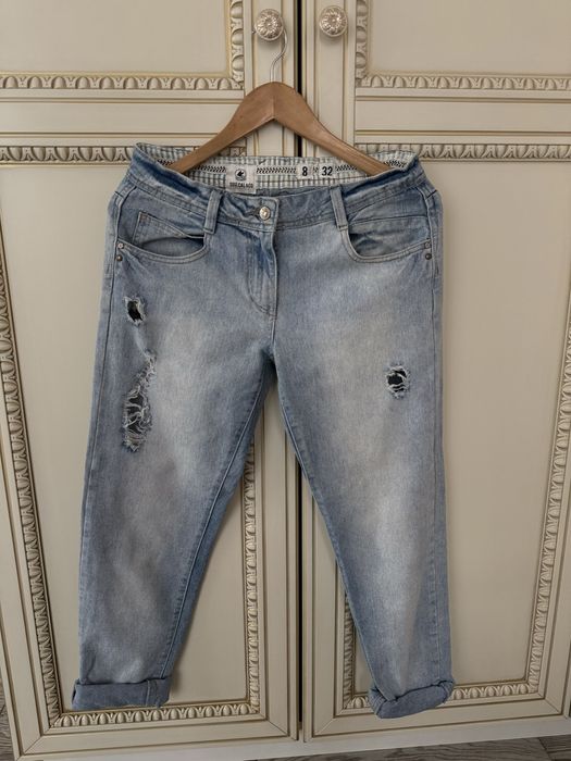 Голубые, рванные джинсы Soulcal & Co, размер 34