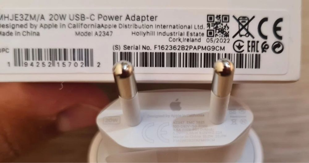 Зарядка айфон блок питания адаптер iPhone USB-C 20W Apple Оригинальный ...