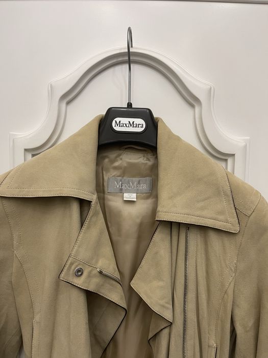 MAX MARA piękna kurtka skórzana, zamszowa