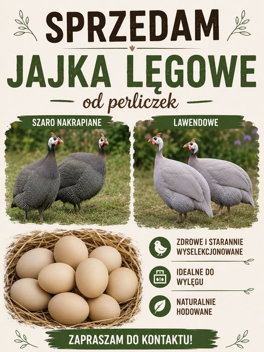 Sprzedam jajka lęgowe od perliczek
