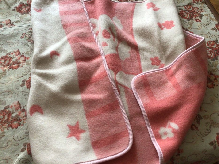 Ковдра дитяча тепла, шерсть, жакардове, ТМ VLADI. Розмір 100х140.