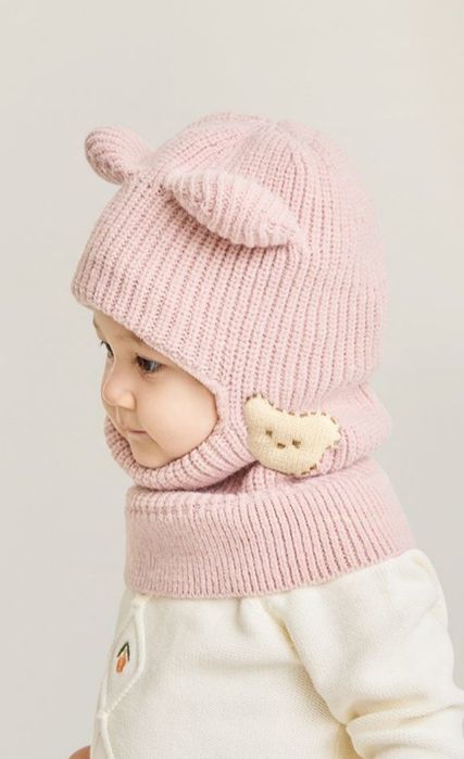 Дитяча зимова шапка-шолом | тепла | закриває вуха та шию | нова