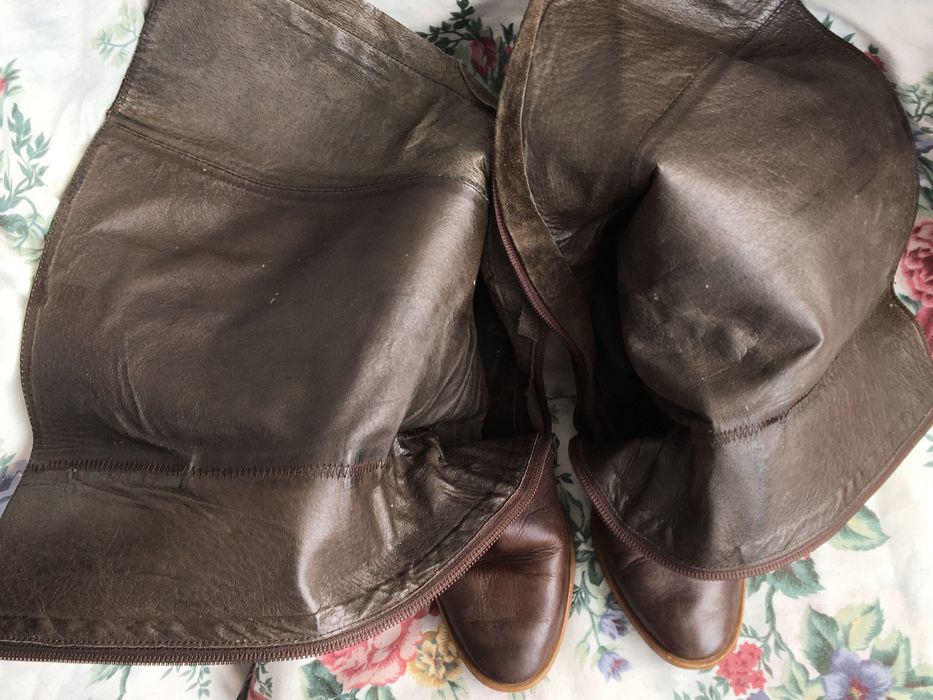 Kozaki vintage, 37, skóra naturalna