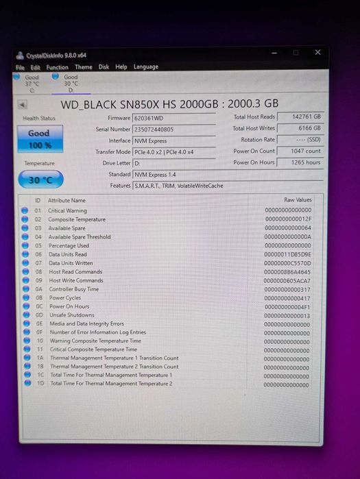 SSD Western Digital SN850X 2 TB Gen 4 c/Heatsink