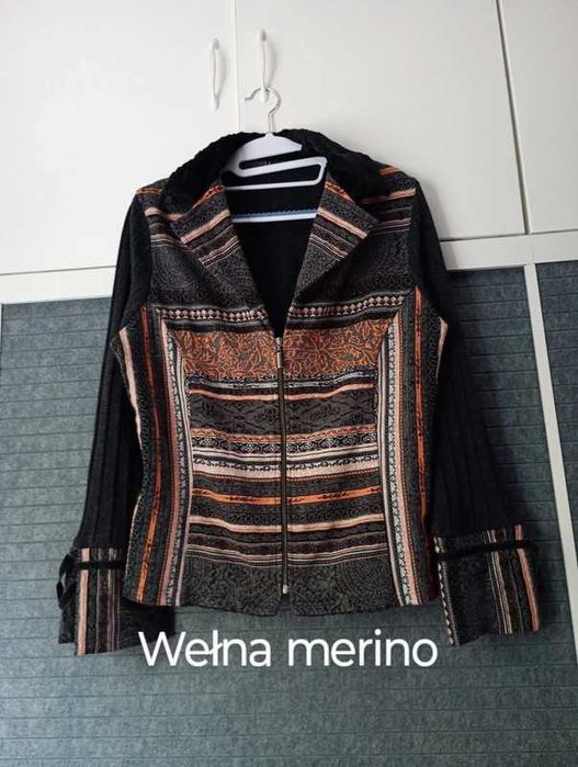 Wełniany sweter kardigan