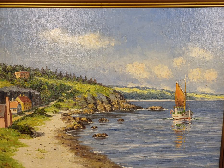 Stary obraz na płótnie sygnowany