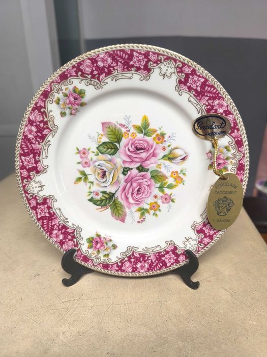 Prato Limoges antigo com selo de autenticidade