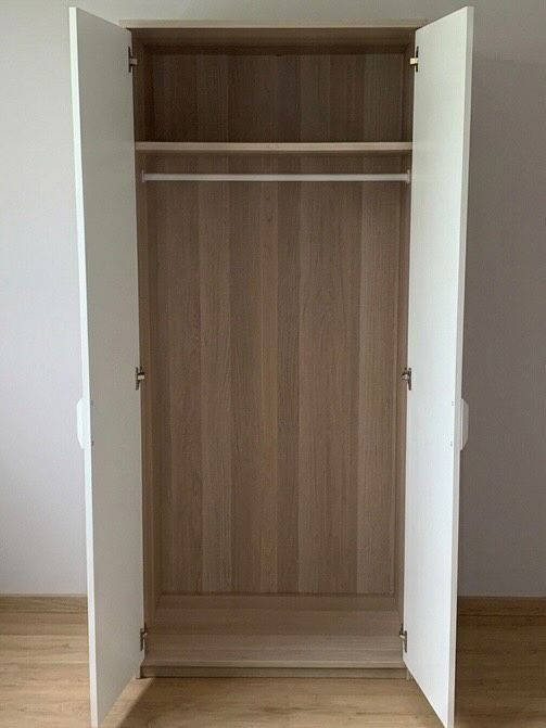 IKEA ASKVOLL 80x189 cm | Stan idealny | Biała + Dąb