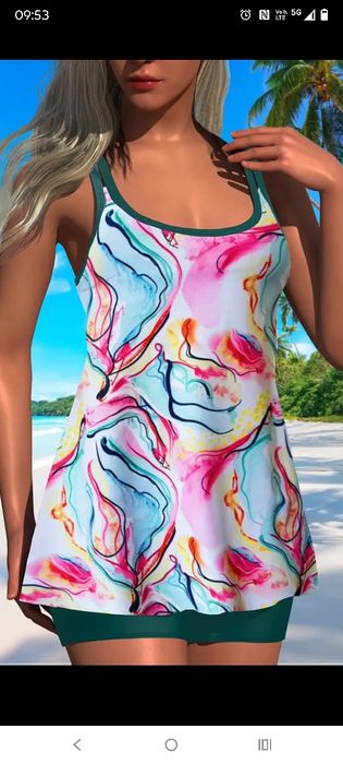 Tankini dwuczęściowy strój kąpielowy