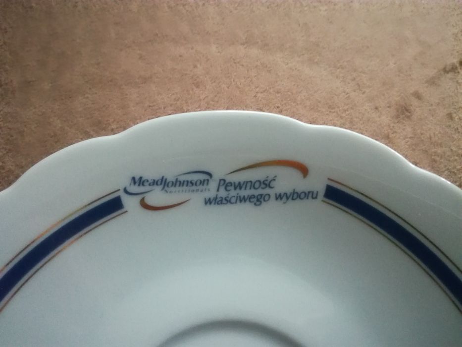 Filiżanka z podstawkiem Ćmielów Mead Johnson talerzykiem talerzyk
