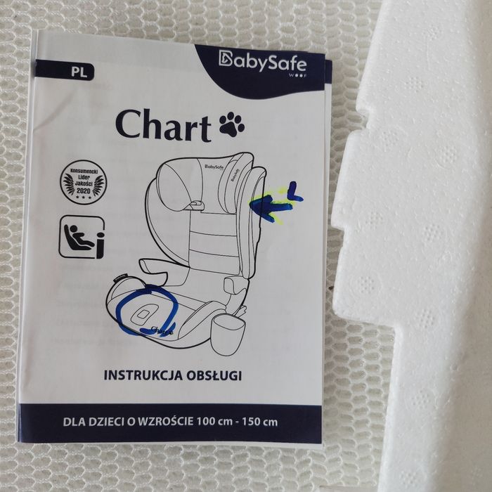 Chart - lewy bok styropianu do fotelika babysafe Chart, który.ma przyc