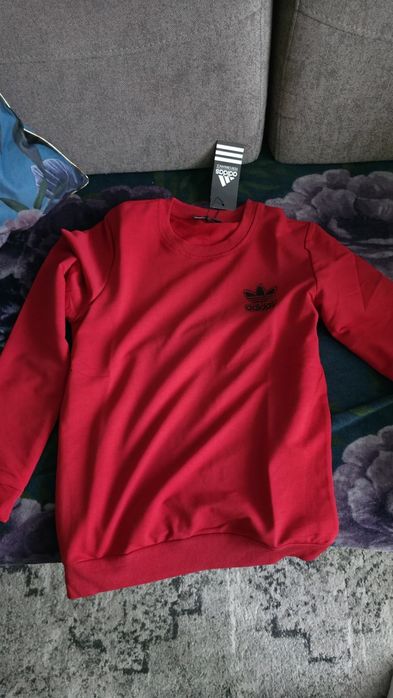 Bluza adidas M Czerwona