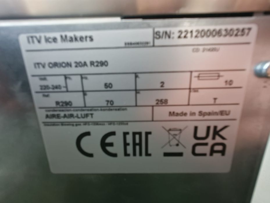 Máquina Gelo ITV ORION 20A