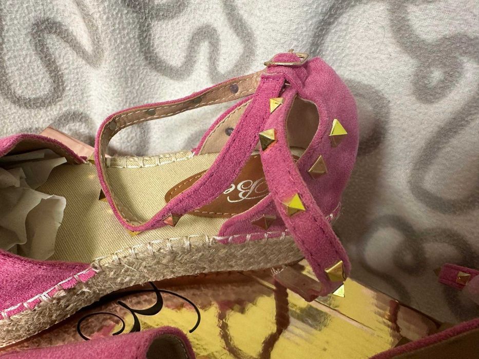 Espadryle z tkaniny imitującej zamsz, rozmiar 36 nowe  -aktualne