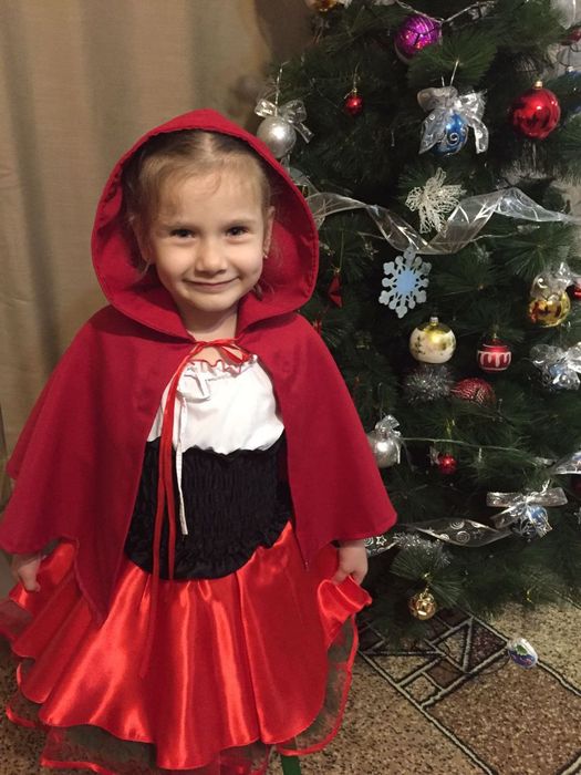 "Червона шапочка" дитячий костюм червоної шапочки  на зріст  100-130