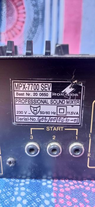 DJ mixer Monacord MPX-7700SEV