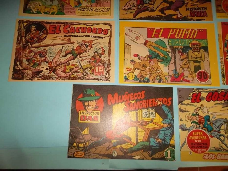 COMICS TEBEOS ANTIGOS - GUERR. DEL ANTIFAZ, CAP. TRUENO, EL PUMA...