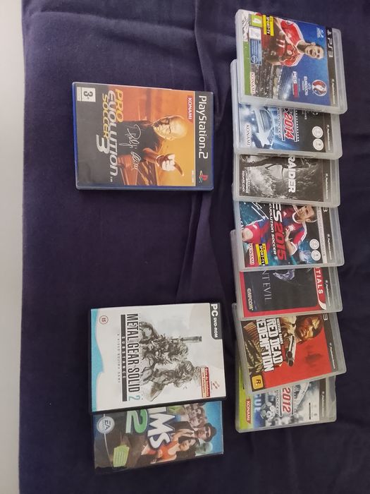“Jogos PS3, PS2 e PC – GTA V, PES, Red Dead – Bom estado”