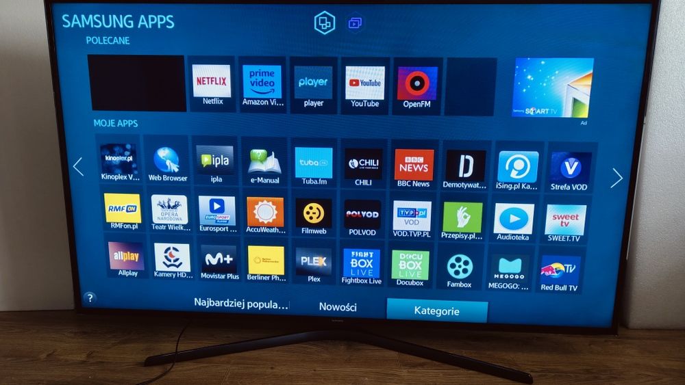 60 i 65  cali Samsung smart tv z Wi-Fi super stan- W REZERWACJI