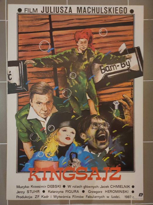 Plakat do cenionego polskiego filmu King Size Pągowski 1987r. oryginał