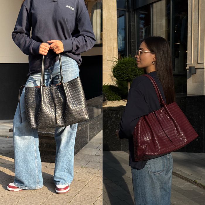 Сумка Bottega Veneta Medium Pinacoteca чорна, бароло