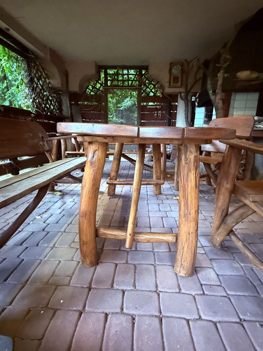 Zestaw ogrodowy drewniany