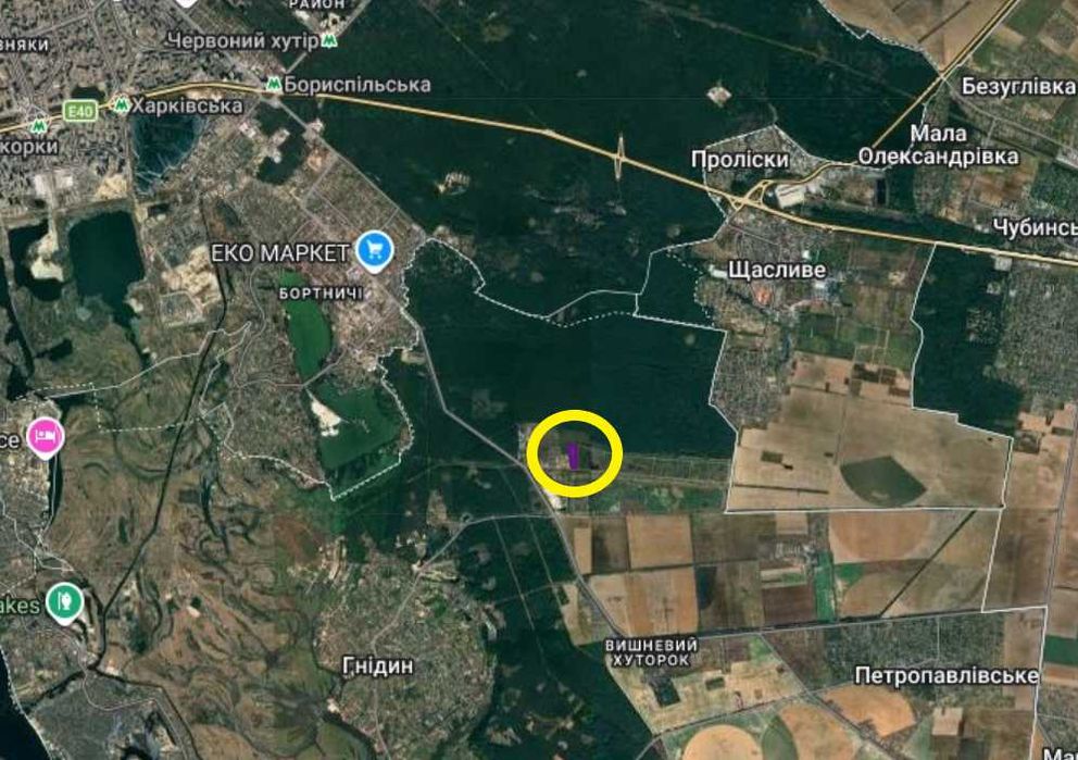 Ділянка 2Га Гнідин, Бортничі - під промисловість, логістику